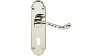 Scroll Lever Lock - Polished Brass Lacquered