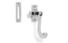 Scroll Mortice Plate Fastener - Polished Brass Unlacquered