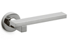 Space Round Rose Lever - Polished Chrome and Satin Chrome