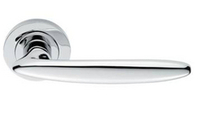 Tailla Round Rose Lever - Polished Brass Lacquered