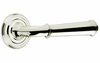 Tapered Plain Lever on Round Rose - Imitation Bronze Unlacquered
