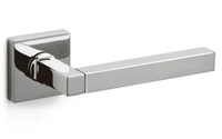 Time Square Rose Lever - Polished Chrome and Satin Chrome