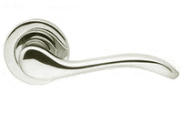 Turin Lever on Round Rose - Polished Chrome Plate