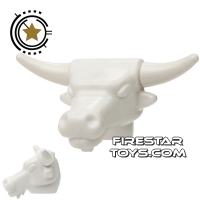 BrickWarriors - Minotaur Head - White