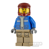 LEGO City Minfigure Wildlife Rescue Explorer Dark Red Helmet