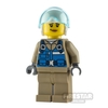 LEGO City Minfigure Wildlife Rescue Pilot Blue Vest and Smirk