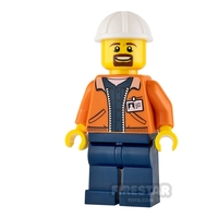 LEGO City Mini Figure - Miner - Equipment Operator with Beard