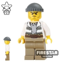 LEGO City Mini Figure - Swamp Police - Crook with Backpack