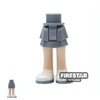 LEGO Friends Mini Figure Legs - Flat Silver Layered Skirt