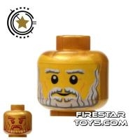 LEGO Mini Figure Heads - Gold Atlantis Statue