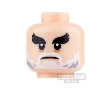 LEGO Mini Figure Heads - White Beard and Bushy Eyebrows