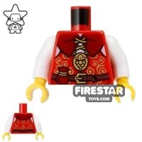 LEGO Mini Figure Torso - Castle Nobleman Gold and Red Vest
