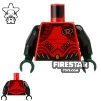 LEGO Mini Figure Torso - Robin - Red and Black Suit