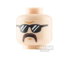 LEGO Minifigure Head Sunglasses and Horseshoe Moustache