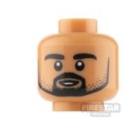 LEGO Minifigure Heads Black Beard and Stubble