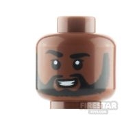 LEGO Minifigure Heads Black Beard with Smile