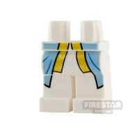 LEGO Minifigure Legs Gold and Medium Blue Coat