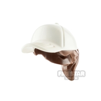 LEGO White Cap with Ponytail