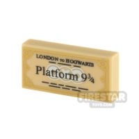 Printed Tile 1x2 Hogwarts Train Ticket