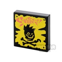 Printed Vidiyo Tile 2x2 Skull and Crossbones