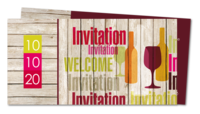 Birthday - Adult Invitations Wine & dine (FR-339)