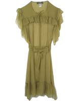 Green Silk Chiffon Raphael Dress