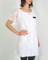 Lace contrast dress