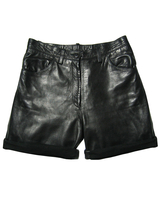 Leather shorts