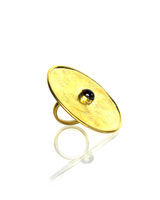 Mata Garnet Shield Ring