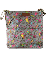 Vegan Birds Print Square Shoulder Bag