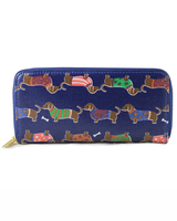 Vegan Dog Print Zip Purse