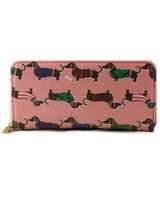 Vegan Dog Print Zip Purse