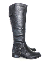 Vegan Jessica Knee Length Biker Style Boots