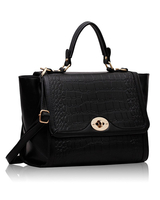 Vegan Kerstin Mock Croc Twist Lock Bag