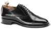 Classic Plain Toe Cap Semi Brogues: Black