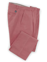 Pleated Chino Trousers - Mauve