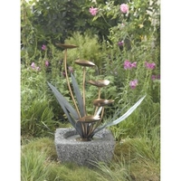 Bermuda Cascading Leaves Metal Water Feature