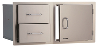 BULL 97cm Door Drawer Combo: Stainless Steel