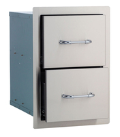 BULL Double Drawer: Stainless Steel
