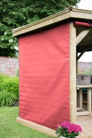 Forest Garden 3.6m Hexagonal Wooden Garden Gazebo Curtains (Terracota)