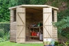 Forest Garden 7x7 Overlap Pressure Treated Corner Shed (Installation Included)