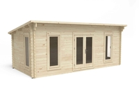 Forest Garden Arley 6.0m x 3.0m Pent Double Glazed Log Cabin (24kg Polyester Felt With Underlay)