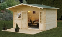 Forest Garden Buxton Log Cabin 4.0m x 3.0m (ASSEMBLED)