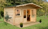 Forest Garden Nevis Log Cabin 4.0m x 4.0m 34mm (ASSEMBLED)
