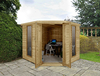 Forest Garden Oakley Overlap 8x8 Corner Summerhouse (Installation Included)