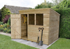 Forest Garden Pent Overlap Pressure Treated 6 x 8 (ASSEMBLED)