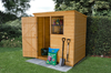 Forest Garden Pent Shiplap Dipped 4 x 6 Wooden Garden Shed (ASSEMBLED)