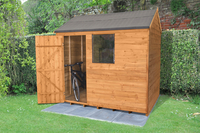 Forest Garden Reverse Apex Overlap Dipped 8 x 6 Wooden Garden Shed (ASSEMBLED)