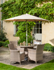 Hartman Appleton 110cm 4 Seater Round Weave Dining Set (Bark/Sand)