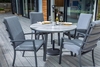 Hartman Vienna 4 Seat Round Aluminium Dining Set (Matt Xerix / Slate)